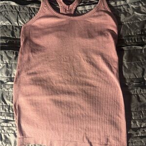 lululemon athletica Ribbed Pink Tank Top